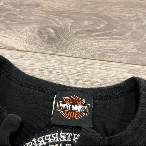 Harley-Davidson Y2K Baby Tee Cardigan Shirt - Picture 2 of 6
